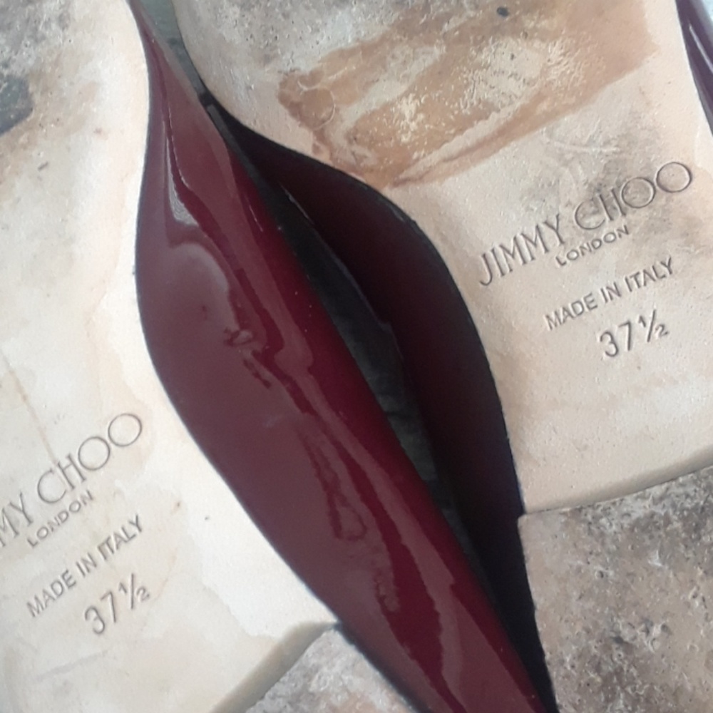 JIMMY CHOO..GENNA-BORDEAUX...SIZE 37.5 - Picture 6 of 7